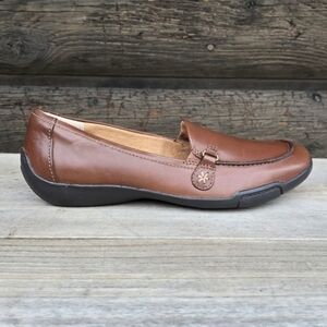 Array NEW Addie Classic Minimalist Warm Brown Leather Comfort Loafers 10M